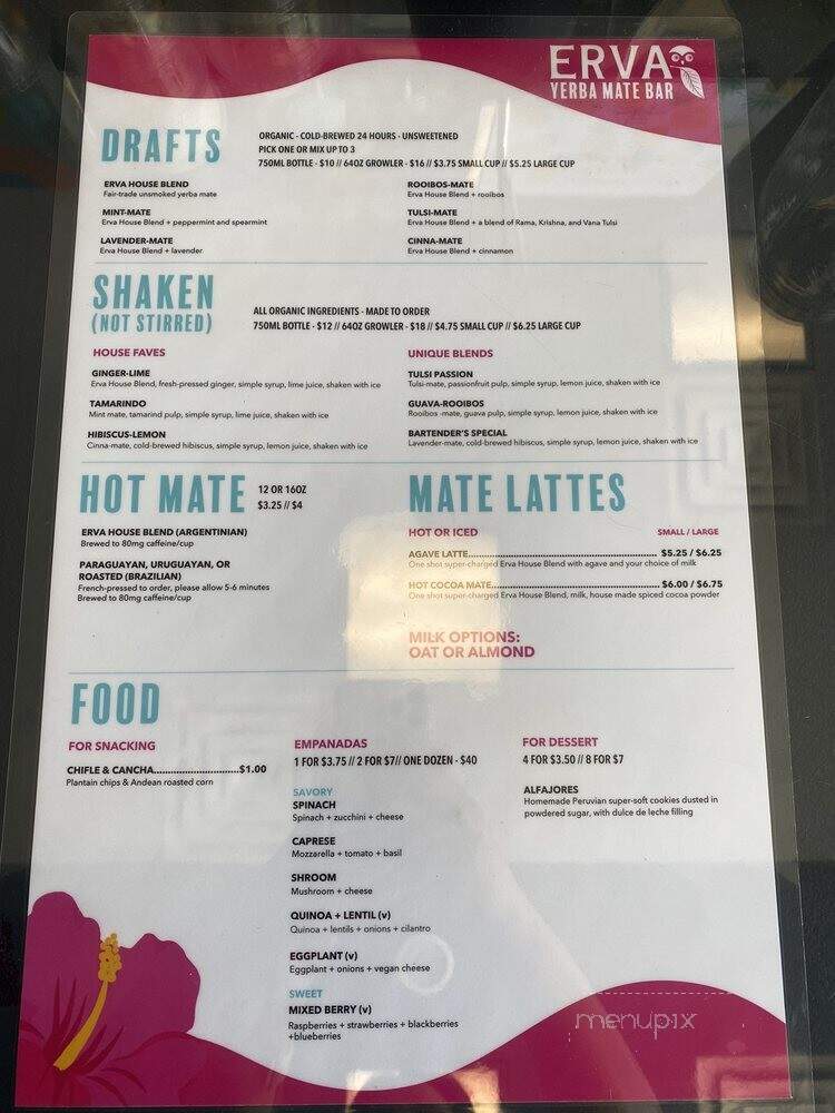 Erva Brew Co. Yerba Mate - Los Angeles, CA menu_pic