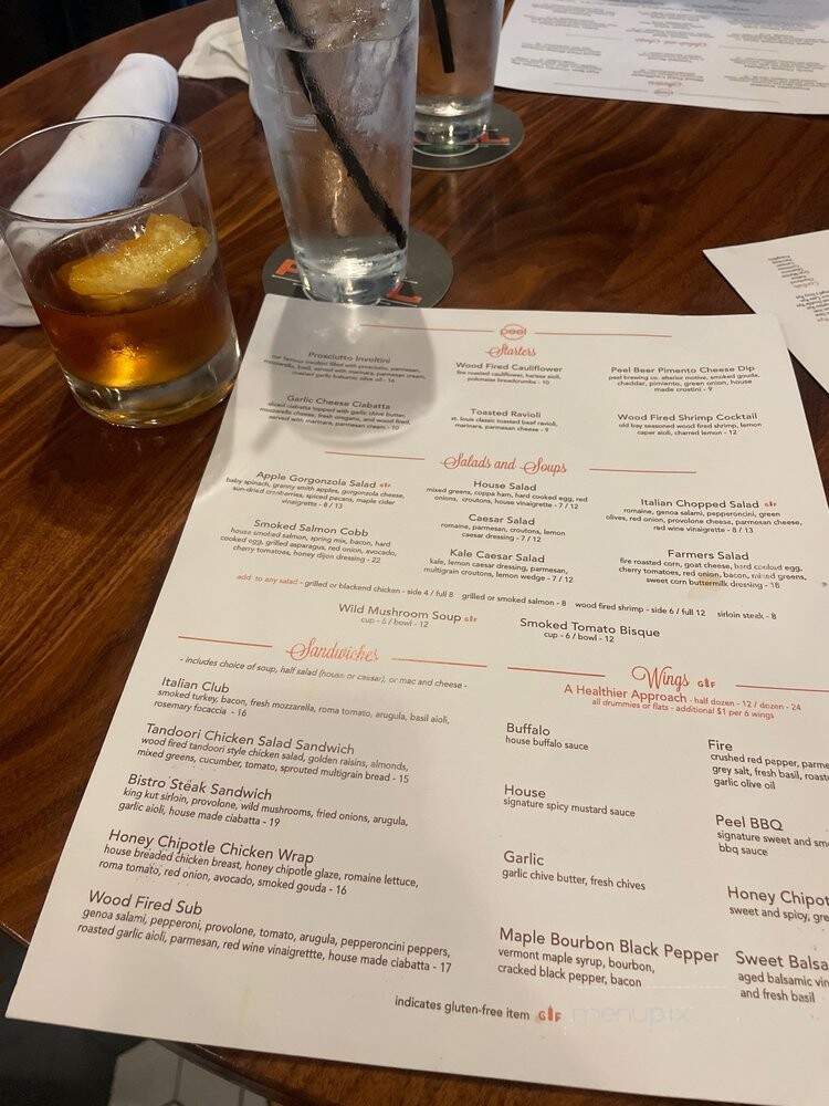 Peel Wood Fired Pizza - Clayton, MO menu_pic
