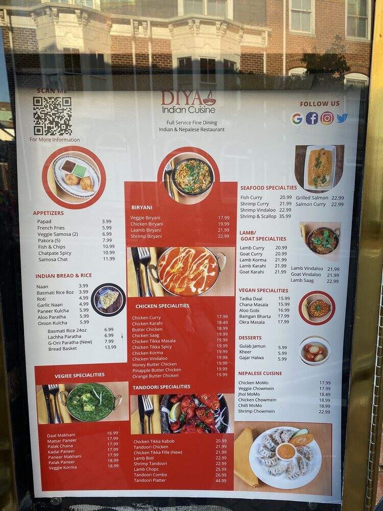 Diya Indian Cuisine - Alexandria, VA menu_pic