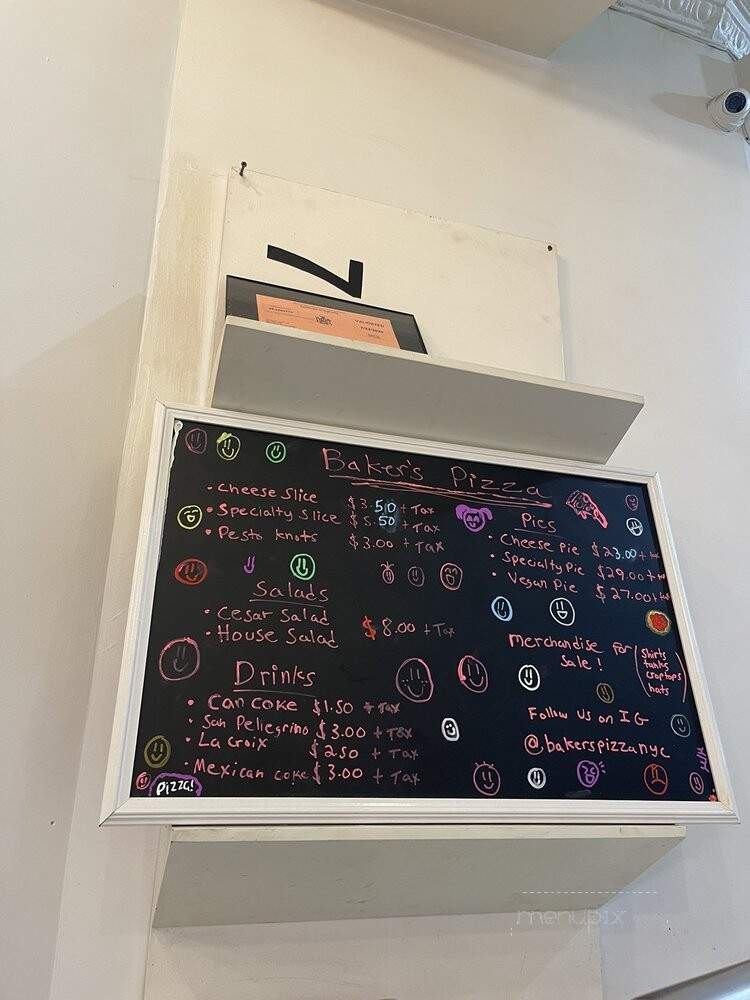 Baker's Pizza - New York, NY menu_pic