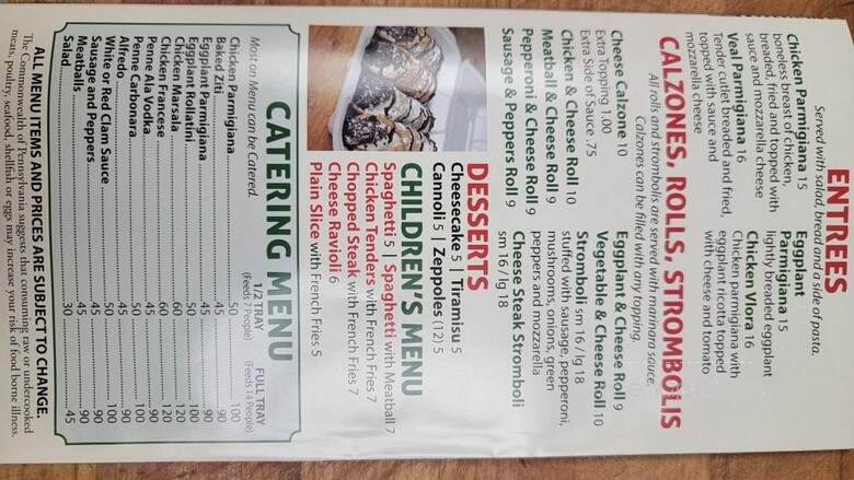 Brothers Pizzeria - East Stroudsburg, PA menu_pic