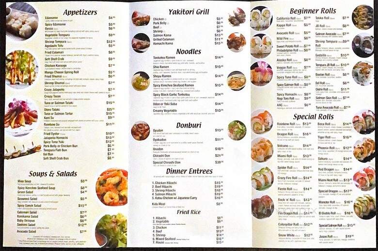 Oishii Japanese & Hibachi - Boca Raton, FL menu_pic