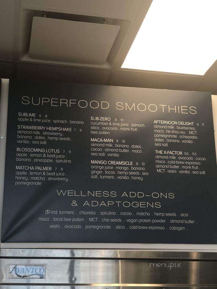 The Plant Bar - Baltimore, MD menu_pic