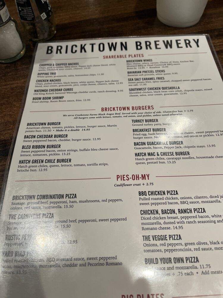 Bricktown Brewery - Oklahoma City, OK menu_pic