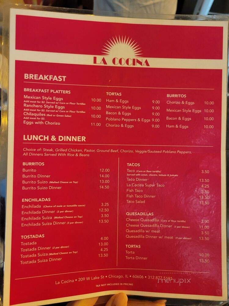 La Cocina - Chicago, IL menu_pic