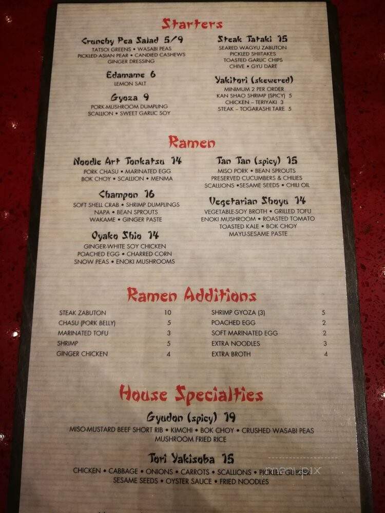 Noodle Art - Detroit, MI menu_pic