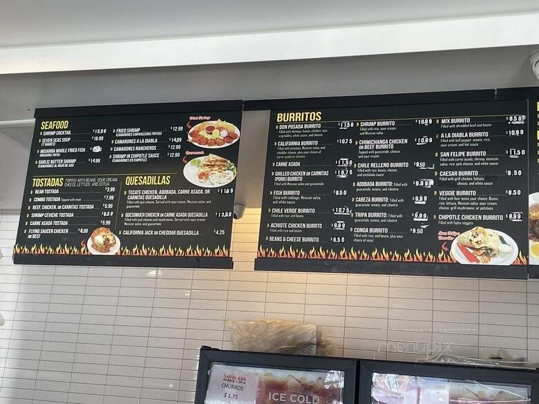 Santa Ana Fresh Mexican Food - San Diego, CA menu_pic