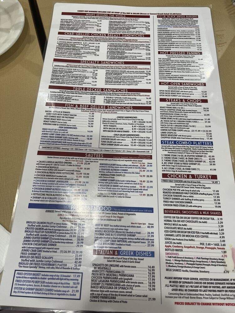 Double T Diner - Laurel, MD menu_pic