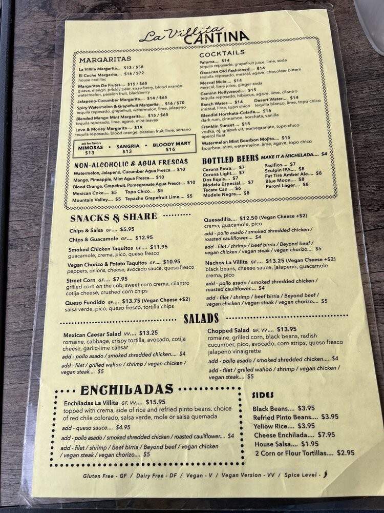 La Villita Cantina - Los Angeles, CA menu_pic
