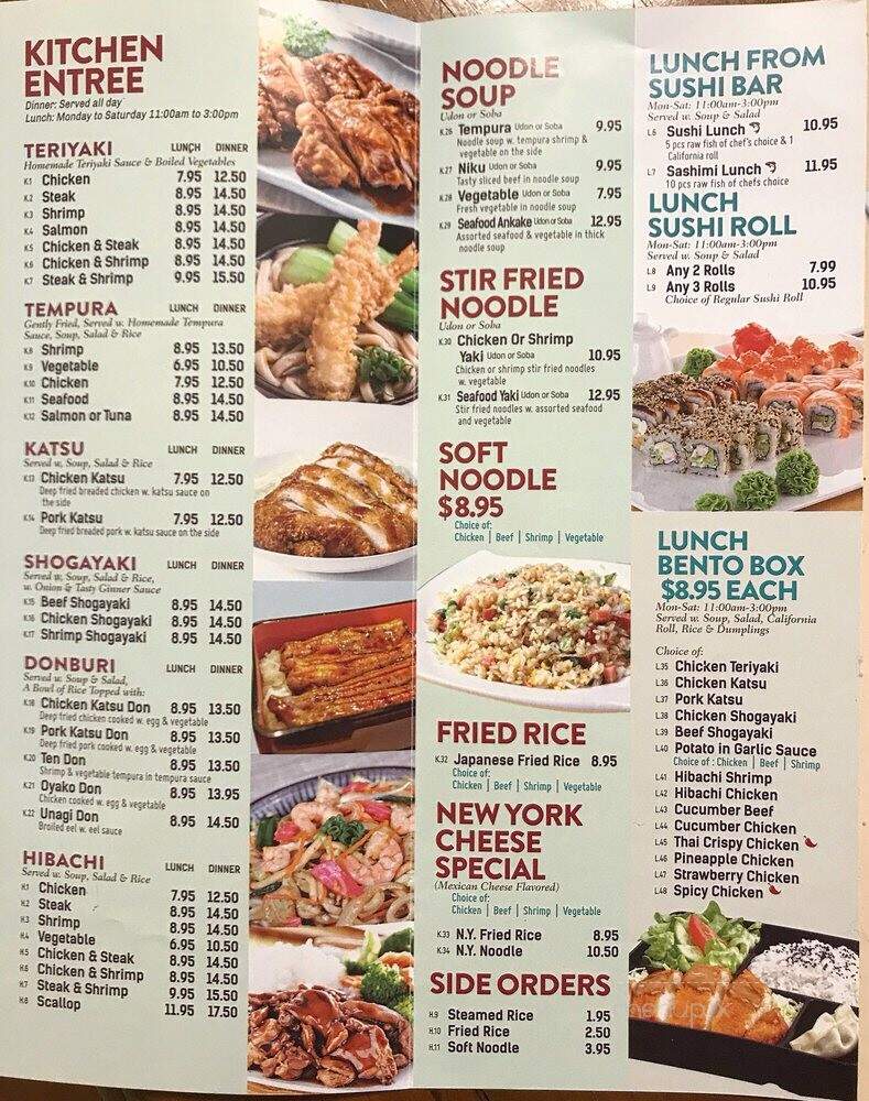 Sushi Cafe - Fleming Island, FL menu_pic
