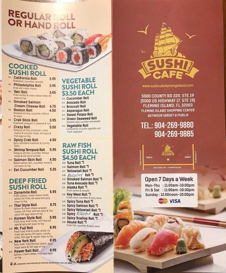 Sushi Cafe - Fleming Island, FL menu_pic