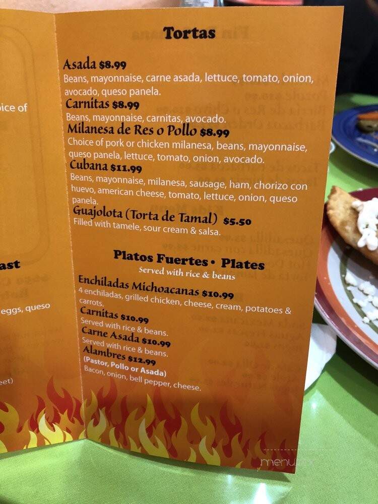 El Fogon Taqueria - Rohnert Park, CA menu_pic