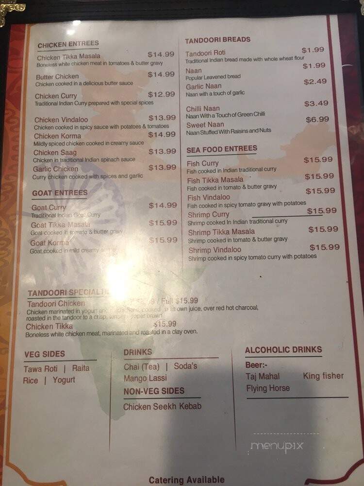 Flavors of india - Hesperia, CA menu_pic