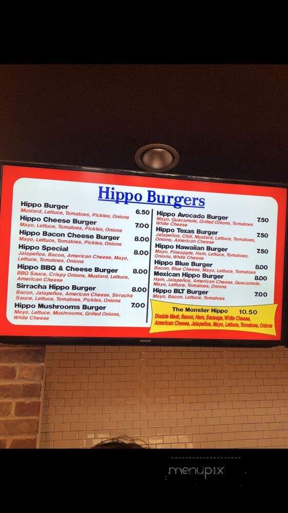 Hippo Burgers - Humble, TX menu_pic