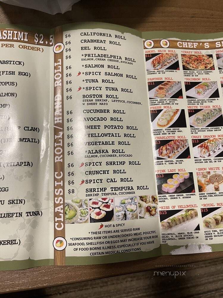 Mr Tokyo Japanese Restaurant - Matthews, NC menu_pic