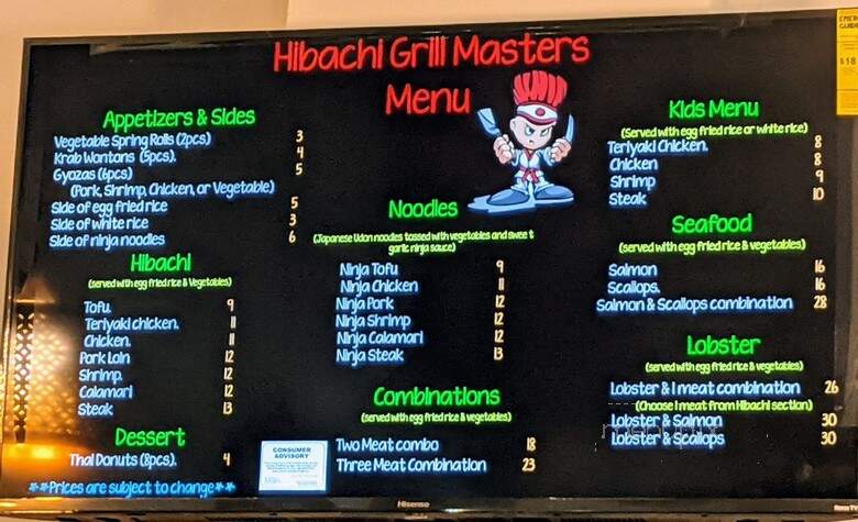 Hibachi Grill Masters - Miami, FL menu_pic