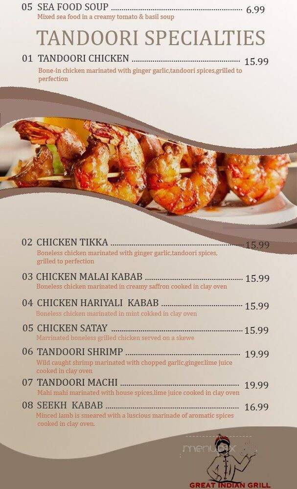 Great Indian Grill - Pompano Beach, FL menu_pic