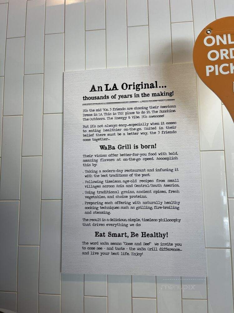 WaBa Grill - Long Beach, CA menu_pic