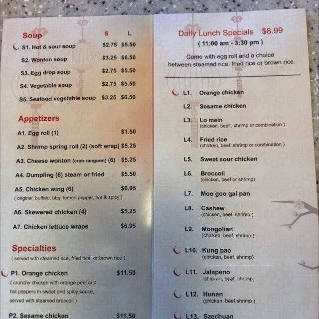China Island - Mansfield, TX menu_pic
