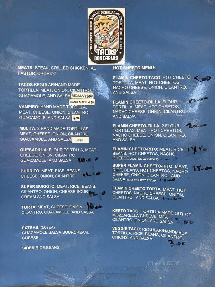 Tacos Don Carlos - Napa, CA menu_pic