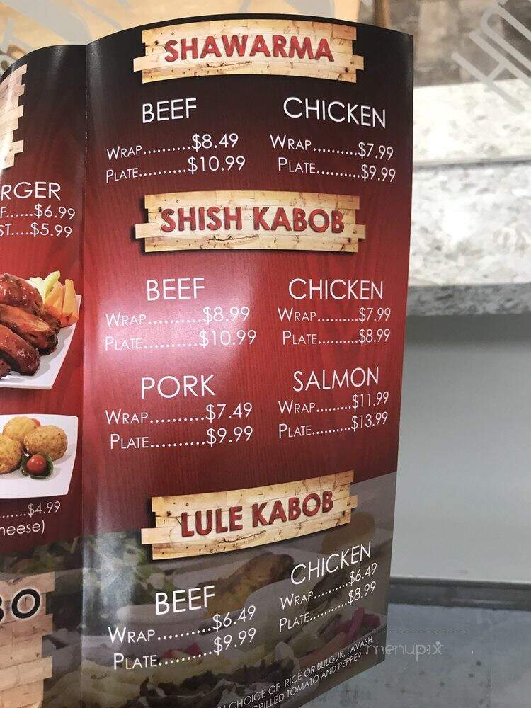 Hot Pan Shawarma Grill - Glendale, CA menu_pic