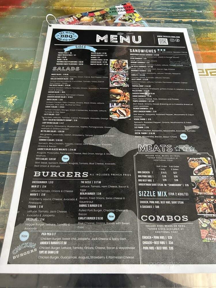 The Sizzle BBQ - Hackettstown, NJ menu_pic