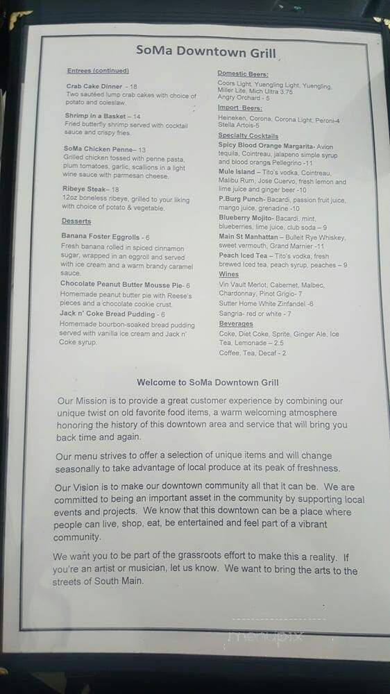 SoMa Downtown Grill - Phillipsburg, NJ
