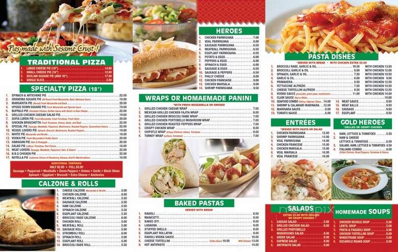 Frateli's Pizzeria - Brooklyn, NY menu_pic