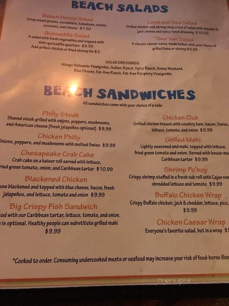 City Beach - Richmond, VA menu_pic