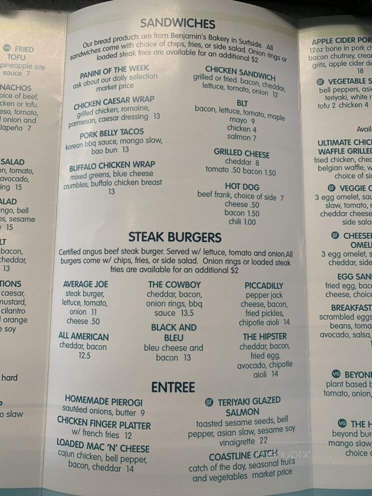 The Water Tree Cafe - Myrtle Beach, SC menu_pic