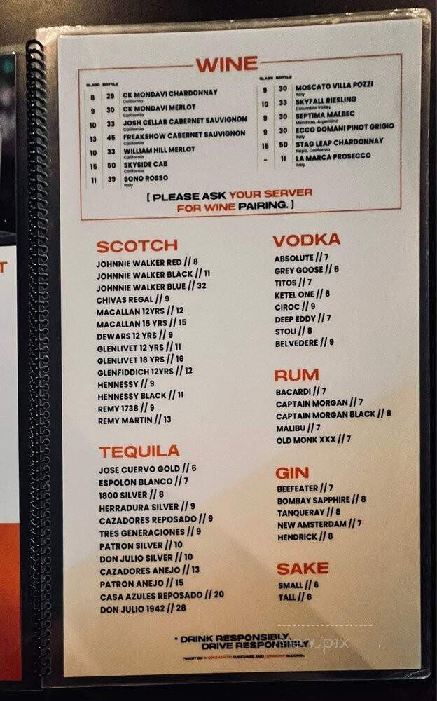 Peak Restaurant and Bar - Irving, TX menu_pic
