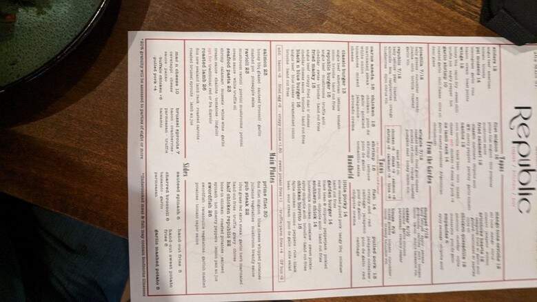 Republic Kitchen and Bar - Monroe, CT menu_pic