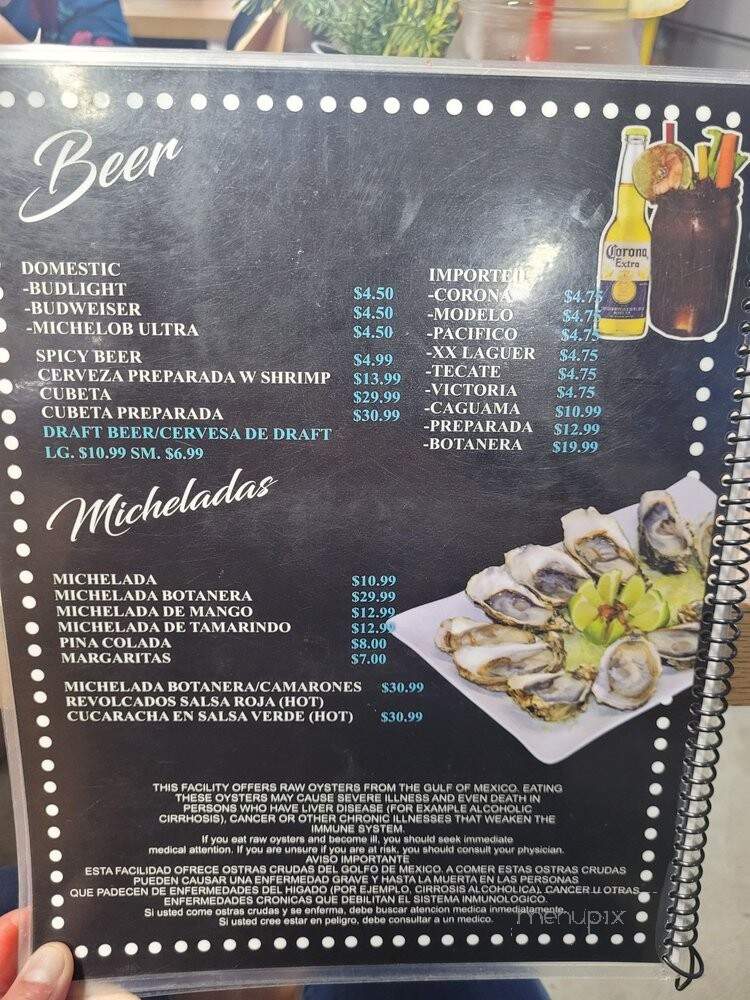 Mariscos Del Rey - Fresno, CA menu_pic