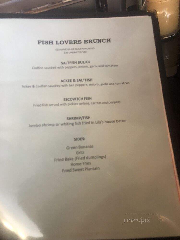 Lila Cafe - Brooklyn, NY menu_pic