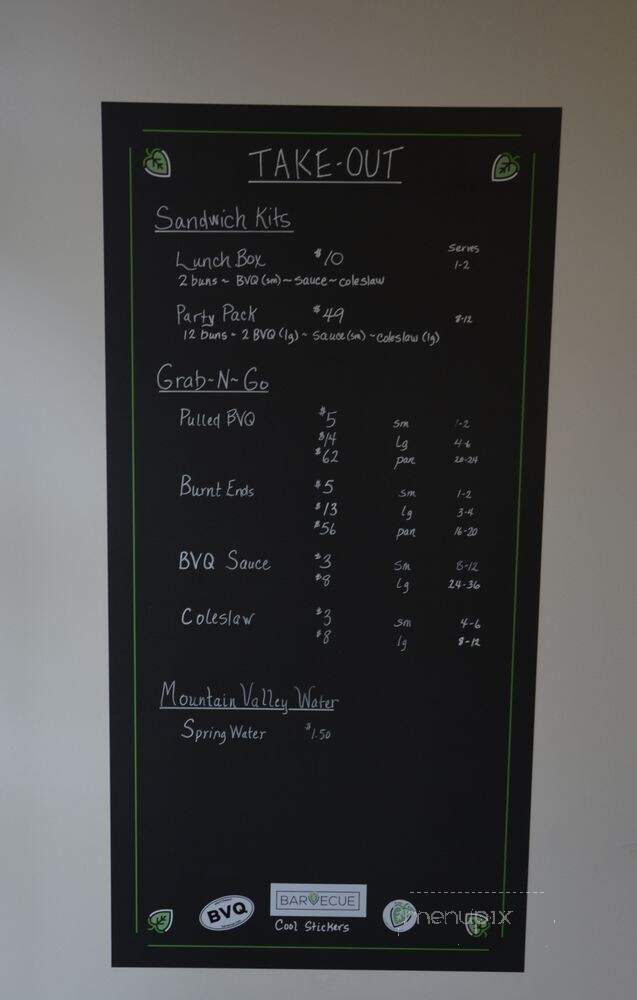 Barvecue - Cornelius, NC menu_pic