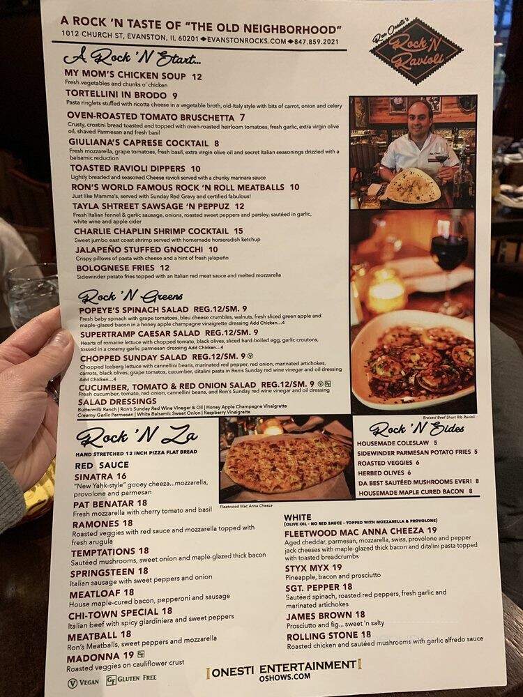 Rock 'n Ravioli - Evanston, IL menu_pic
