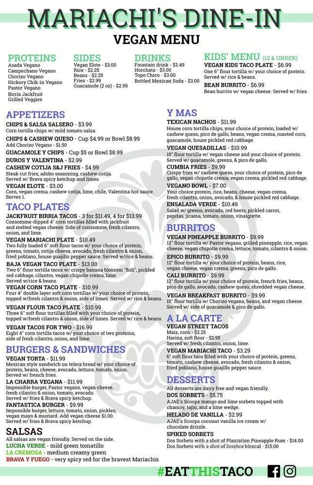 Mariachi's Dine-In - Fort Worth, TX menu_pic