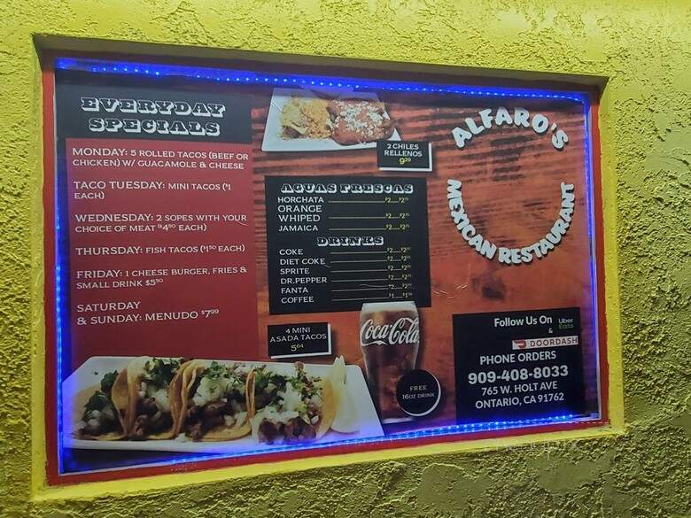 Aliberto's Jr - Ontario, CA menu_pic