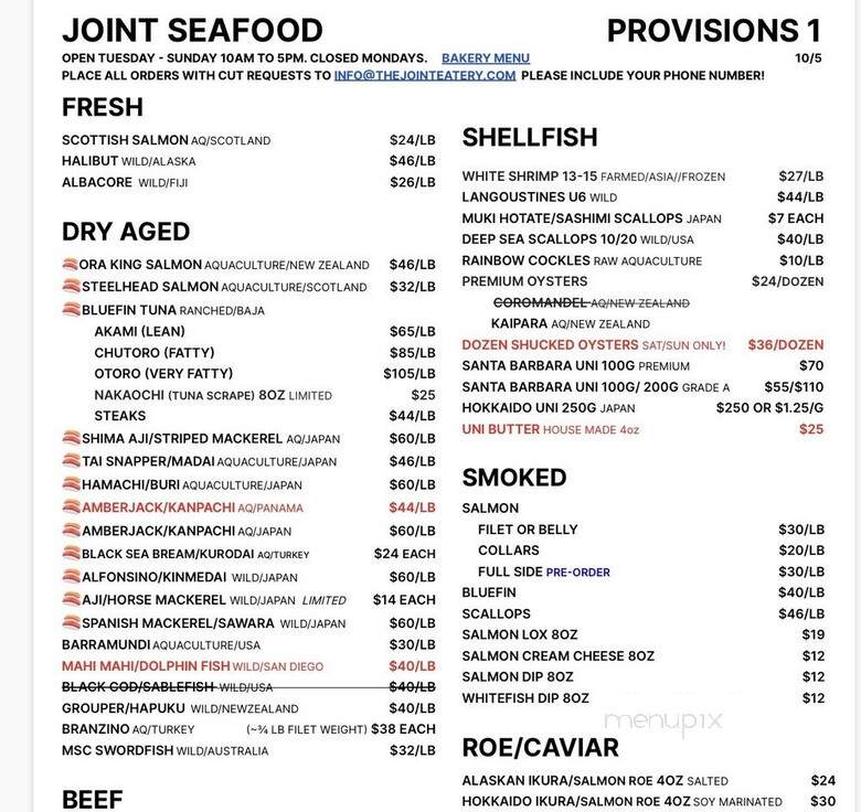 The Joint - Los Angeles, CA menu_pic