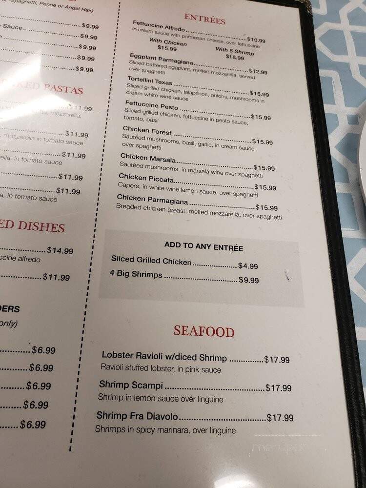 Italiano's Restaurant - River Oaks, TX menu_pic