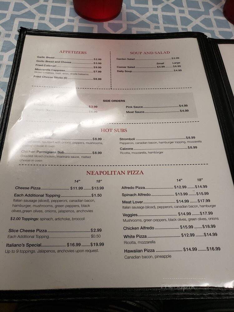 Italiano's Restaurant - River Oaks, TX menu_pic