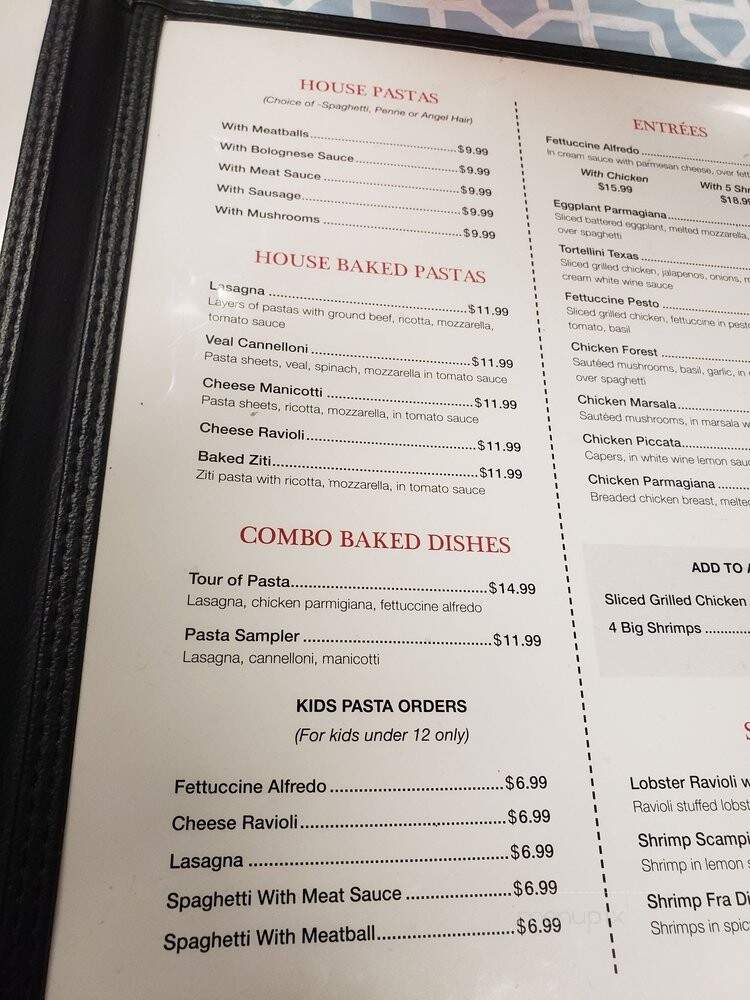Italiano's Restaurant - River Oaks, TX menu_pic