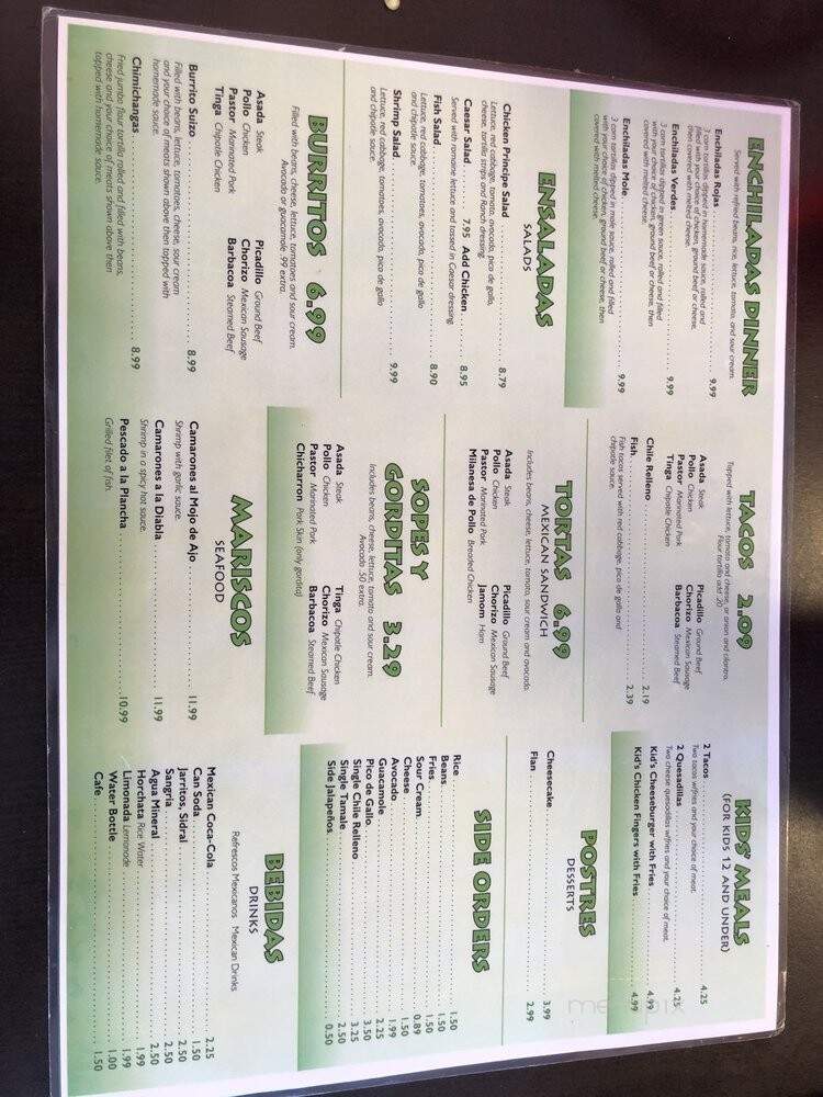 Tacos Los 3 Principes - Hanover Park, IL menu_pic