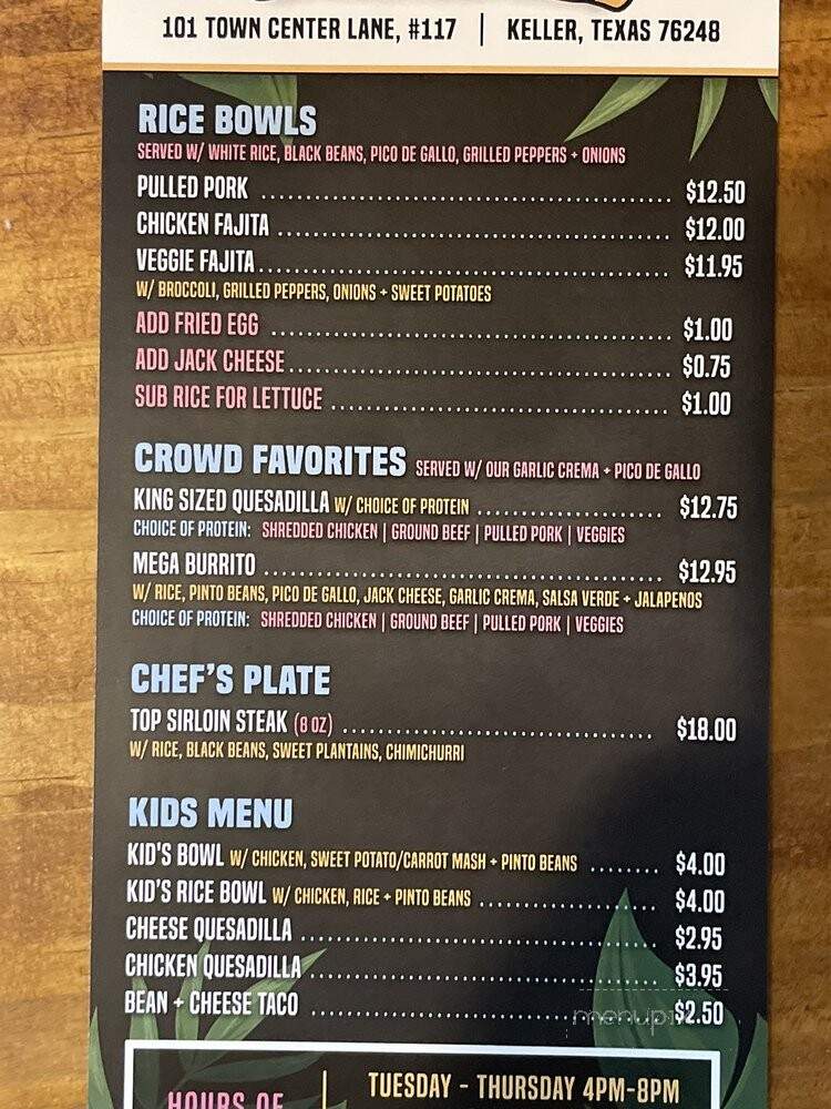 Boca 31 - Keller, TX menu_pic
