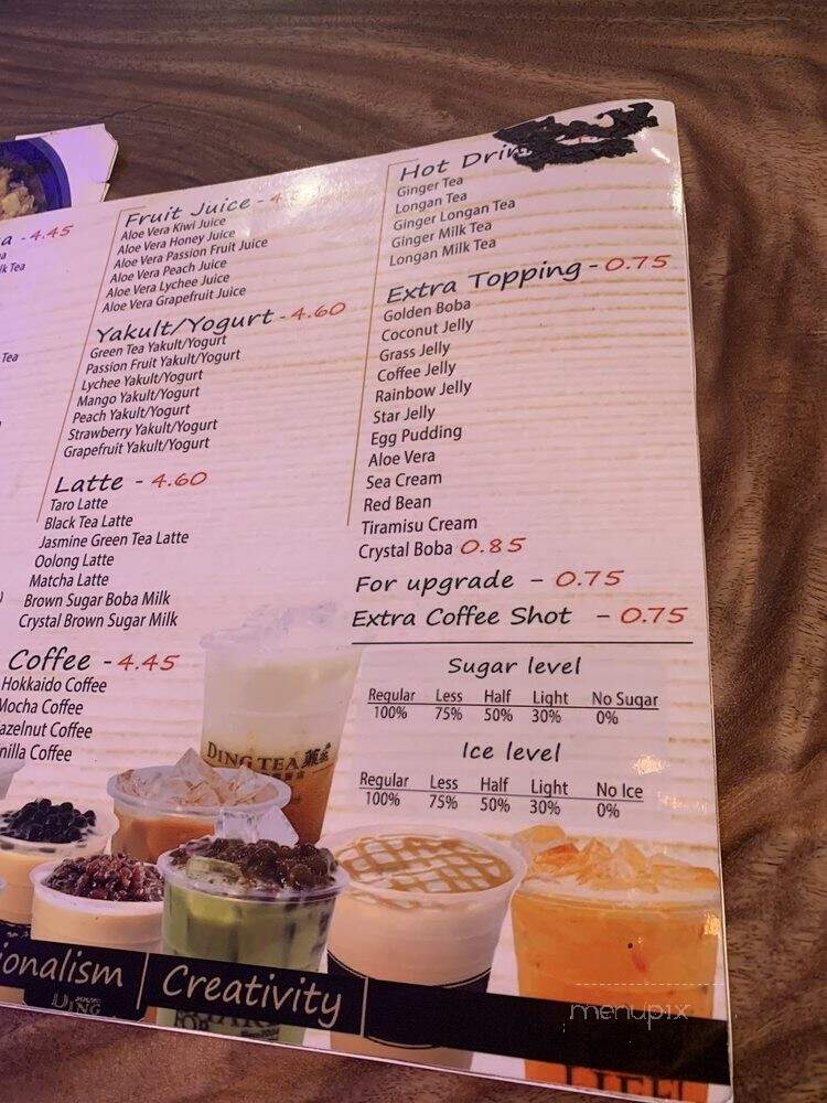 Ding Tea Near Disney - Anaheim, CA menu_pic