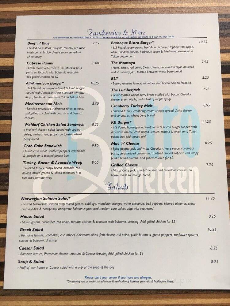 Bistro 3 Nineteen - Marion, IA menu_pic