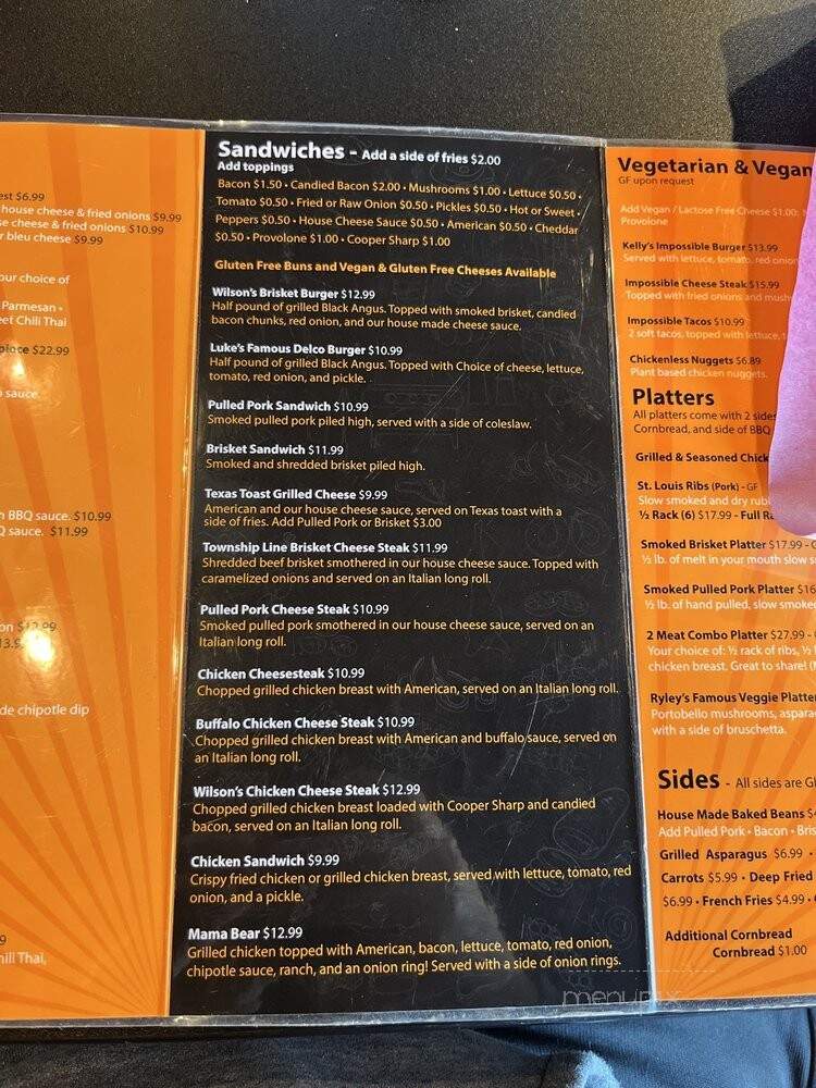 Wilson's Secret Sauce - Upper Darby, PA menu_pic