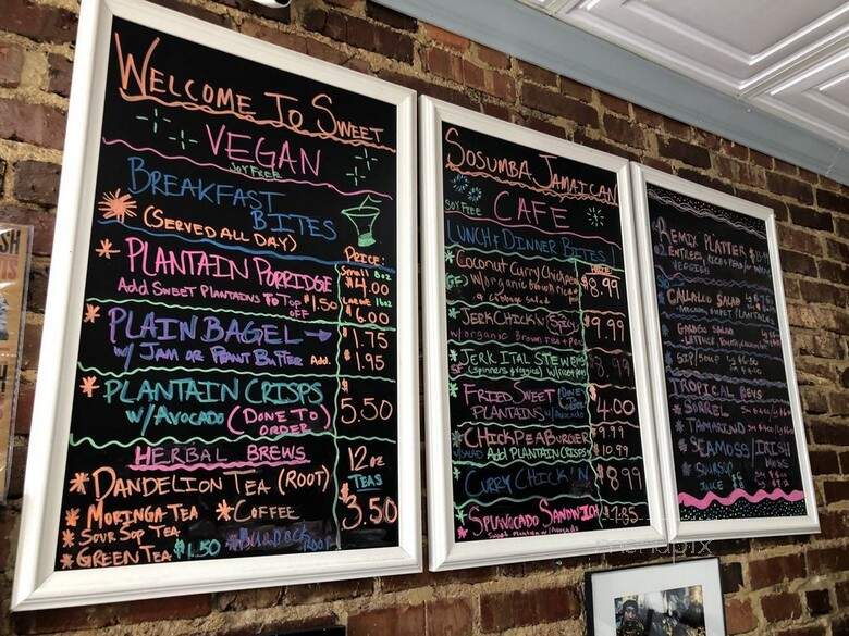 Sweet Sosumba Jamaican Vegan Cafe - Washington, DC menu_pic