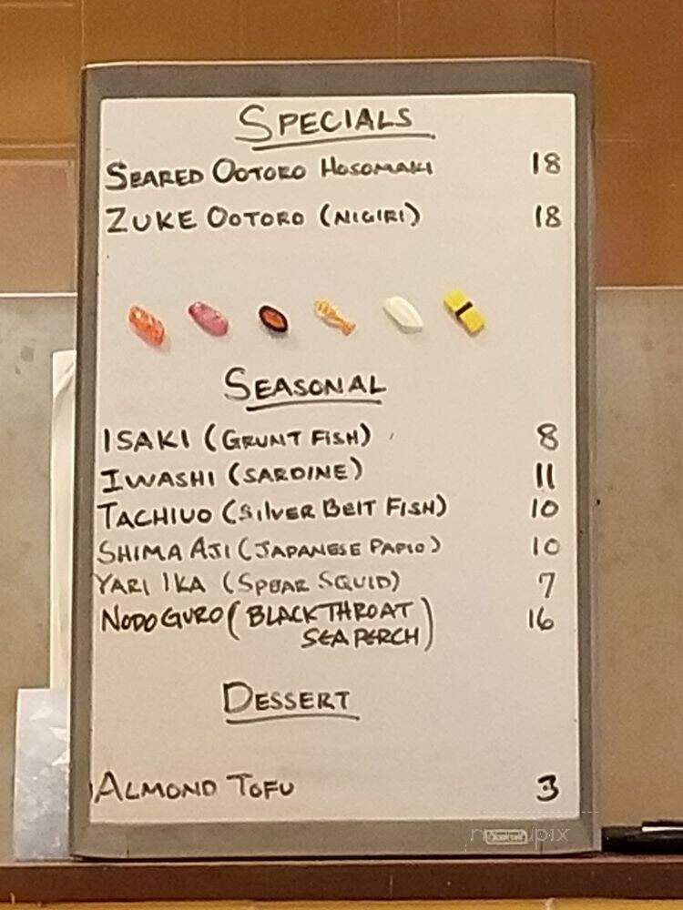 Senyu Sushi - Honolulu, HI menu_pic