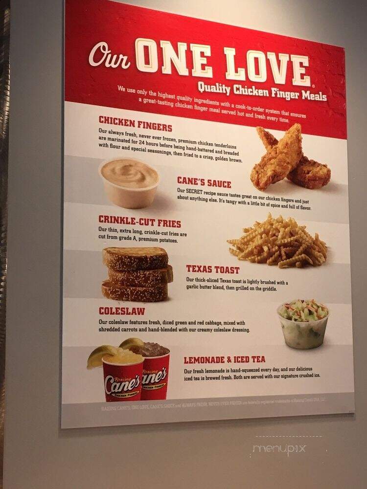 Raising Cane's Chicken Fingers - Manhattan, KS menu_pic